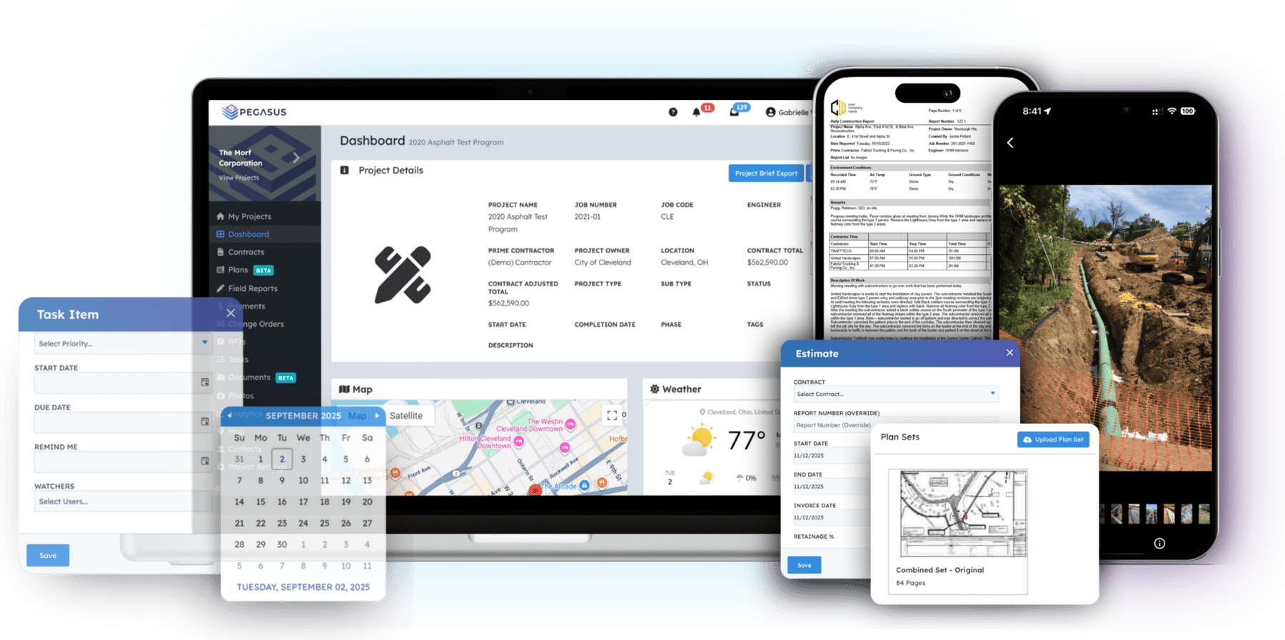 Pegasus Construction Management and Field Reporting Platform
